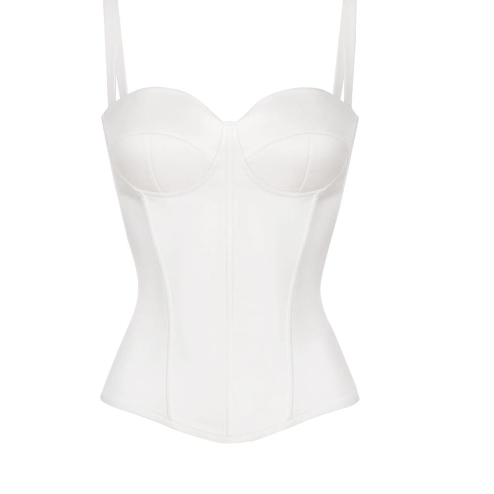 Elegant White Bustier Corset